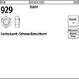 Sechskantanschweißmutter DIN 929 M3 Stahl von F. REYHER – 1000 Stück