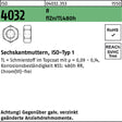 BUFAB Sechskantmutter ISO 4032 M6 8 zinklamellenbeschichtet – 1000 Stück