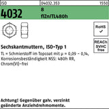 BUFAB Sechskantmutter ISO 4032 M6 8 zinklamellenbeschichtet – 1000 Stück