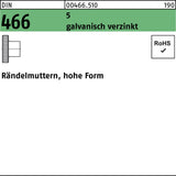Rändelmutter DIN 466 Hohe Form M3 von F. REYHER – 100 Stück