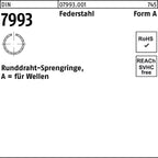Runddraht-Sprengringe, A = für Wellen / 4 mm / Form A