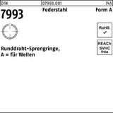 Runddrahtsprengring DIN 7993 Form A 4 mm Federstahl von F. REYHER – 1000 Stück