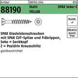 SPAX Seko-Z Glasleistenschrauben 3,5 x 40 mm YELLOX 200 Stück