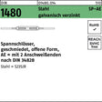 F. REYHER Spannschloss DIN 1480 offen SP-AE M6 Stahl galvanisch verzinkt 1 Stück