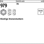 Niedrige Kronenmuttern / 16 mm / Ohne Formfangabe