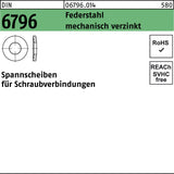 Spannscheiben DIN 6796 5x11x1,2 mm Federstahl verzinkt – 2500 Stück