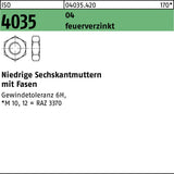 Sechskantmutter ISO 4035 niedrig M20 Automatenstahl 50 Stück von F. REYHER