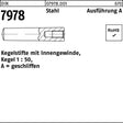 F. REYHER Kegelstifte DIN 7978/ISO 8736 mit Innengewinde, Stahl, Kegel 1:50, 6x16 mm