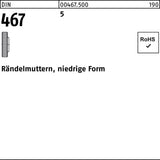 Rändelmutter DIN 467 niedrige Form M3 von F. REYHER – 100 Stück