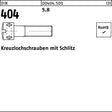 Kreuzlochschraube DIN 404 Schlitz M3x6 5.8 von F. REYHER – 100 Stück