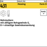 Rohrmutter DIN 431 BG 1/8 SW19 14 H Form B – 50 Stück von F. REYHER Nchfg. GmbH & Co. KG