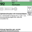 F. REYHER Zylinderschraube DIN 912 Innen-6kt M6x12 8.8 flZn/TL 480h 500 Stück