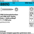 SPAX Ruko-T Universalschrauben A2 5x50 mm T-STAR plus Halbrundkopf 100 Stück