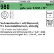 Sechskantmuttern DIN 980 mit Klemmteil V M5 – 1000 Stück, galvanisch verzinkt, F. REYHER