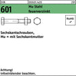 F. REYHER Sechskantschraube DIN 601 M10x20 mit Sechskantmutter, Stahl 4.6 feuerverzinkt
