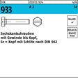 F. REYHER Sechskantschraube DIN 933 VG/Schlitz M4x6 A2