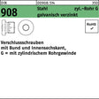 Verschlussschraube DIN 908 mit Bund & Innensechskant G 1/8 A Stahl verzinkt