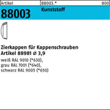 REYHER Zierkappe R 88003 für Kappenschrauben Ø 3,9 mm, weiß