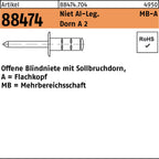 3,2 mm / 8 mm / Niet Aluminium-Legierung/Dorn A 2