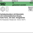 F. REYHER Sechskantmutter DIN 982 mit Klemmteil M10x1 fein galvanisch verzinkt