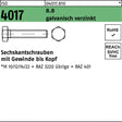Sechskantschraube ISO 4017 VG M16x220 8.8 galvanisch verzinkt von BUFAB – 1 Stück