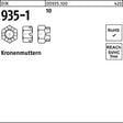 F. REYHER Kronenmutter DIN 935-1 M16 – 50 Stück, Festigkeitsklasse 10