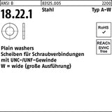 Unterlegscheiben ANSI B18.22.1 Typ N 1/4x0,625 Stahl 500 Stück von F. REYHER