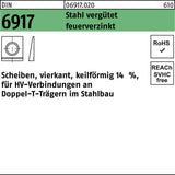 F. REYHER Unterlegscheibe DIN 6917 ÜH vierkant keilförmig 13 mm Stahl C45 vergütet