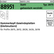 F. REYHER Hammerkopfgewindeplatte R 88951 Typ 28/15 M6 Stahl galvanisch verzinkt 100 Stück