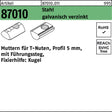 F. REYHER T-Nutenmutter R 87010 mit Führungssteg 5 mm M4 Stahl galvanisch verzinkt