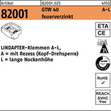 LINDAPTER Klemmen R 82001 GTW 40 KM 10/4,0 – Form A-K, galvanisch verzinkt