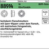 REYHER Sechskantflanschmutter R 88914 Sperr-Ripp M5