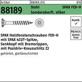 SPAX Holzfensterschraube FEX-H 4x30 mm T-STAR T15 Senkkopf Bremsrippen 1000 Stück