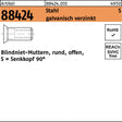 Blindnietmutter R 88424 SEKO M4 /1,5-3,5 Stahl galvanisch verzinkt 500 Stück