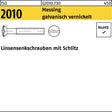 F. REYHER Linsensenkschraube ISO 2010 Schlitz M3x8 Messing vernickelt 200 Stück