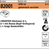 LINDAPTER Klemmen R 82001 GTW 40 KM 10/4,0 – Form A-K, galvanisch verzinkt