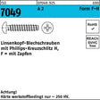 F. REYHER Linsenkopf-Blechschrauben ISO 7049 A2, 2,9 x 6,5 mm, Form F-H