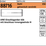 UPAT Einschlaganker USA M6 Stahl galv. verzinkt 100 Stück