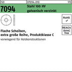 galvanisch verzinkt / Stahl 100 HV / 5mm