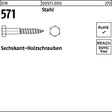 F. REYHER Sechskantholzschraube DIN 571 6x35 mm Stahl