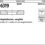 F. REYHER Kegelpfanne DIN 6319 Form D 7,1x12x2,8 Stahl einsatzgehärtet