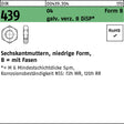F. REYHER Sechskantmuttern DIN 439 Form B M3 verzinkt 1000 Stück