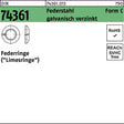 F. REYHER Federringe DIN 74361 Form C 12,5 mm Federstahl galvanisch verzinkt