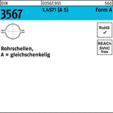 F. REYHER Rohrschelle DIN 3567 gleichschenkelig A 22/NW 15 Stahl grundiert 100 Stück