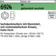 F. REYHER Sechskantmutter DIN 6924 mit Klemmteil M10 galvanisch verzinkt – 100 Stück