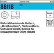 F. REYHER Mutter R 88118 diebstahlhemmend M6 x 6 A 1 – 500 Stück Abreißmuttern