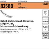 HELLERMANNTYTON Kabelbündelschlauch Helawrap HWPP 16 mm schwarz 2 m inkl. Aufziehwerkzeug