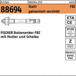 FISCHER Bolzenanker FBZ 16/25 Stahl galvanisch verzinkt 10 Stück