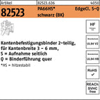 200 mm / Kantenbefestigungsbinder 2-teilig, für Kantenbreite 3 - 6 mm, S = Aufnahme seitlich Q = Binderführung quer / EdgeCl. S-Q