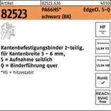 HELLERMANNTYTON Kantenbefestigungsbinder R 82523 EdgeClip 4,6x200/45 PA66HS schwarz